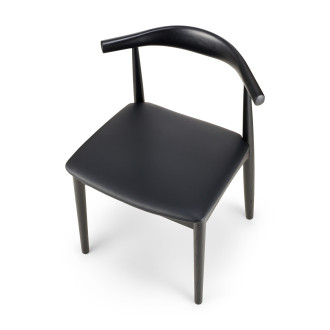 Krzesło drewniane designerskie Classy czarne Moos Home