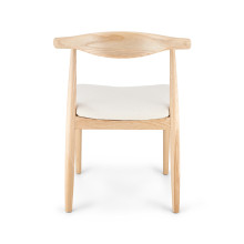 Krzesło drewniane designerskie Classy jesion / beżowy Moos Home