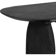 Konsola japandi o organicznym kształcie Isana 110cm czarna Nordivo
