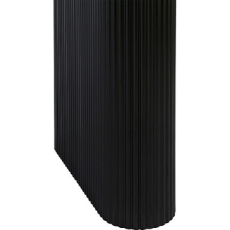 Stolik kawowy owalny na ryflowanej podstawie Olova 120x80cm czarny Nordivo