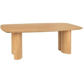 Stół prostokątny na kolumnowych nogach Aliona 180x90cm dąb Nordivo