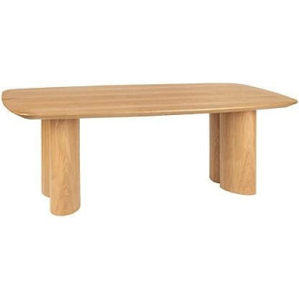 Stół prostokątny na kolumnowych nogach Aliona 180x90cm dąb Nordivo