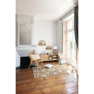 Szafka RTV boho z rattanową osłoną Rayo 140x40cm Nordivo