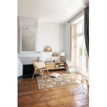 Szafka RTV boho z rattanową osłoną Rayo 140x40cm Nordivo