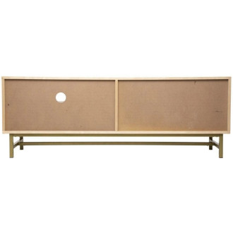 Szafka RTV boho z rattanową osłoną Rayo 140x40cm Nordivo