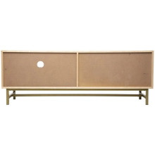 Szafka RTV boho z rattanową osłoną Rayo 140x40cm Nordivo