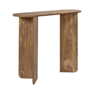 Konsola owalna Hermiona 100x35cm ciemne drewno Intesi