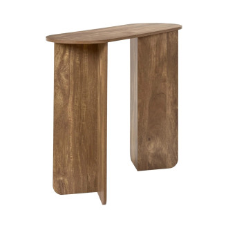 Konsola owalna Hermiona 100x35cm ciemne drewno Intesi