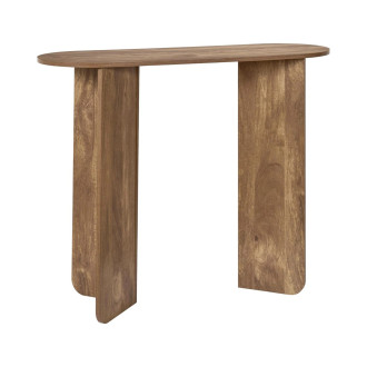 Konsola owalna Hermiona 100x35cm ciemne drewno Intesi
