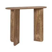 Konsola owalna Hermiona 100x35cm ciemne drewno Intesi