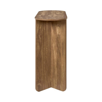 Konsola owalna Hermiona 100x35cm ciemne drewno Intesi