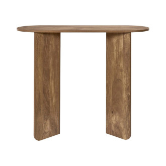 Konsola owalna Hermiona 100x35cm ciemne drewno Intesi