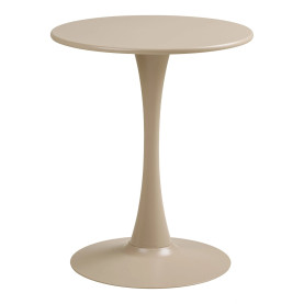 Stół metalowy okrągły na jednej nodze Meira 60cm taupe Intesi