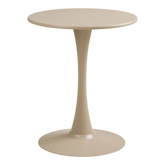 Stół metalowy okrągły na jednej nodze Meira 60cm taupe Intesi