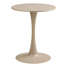 Stół metalowy okrągły na jednej nodze Meira 60cm taupe Intesi