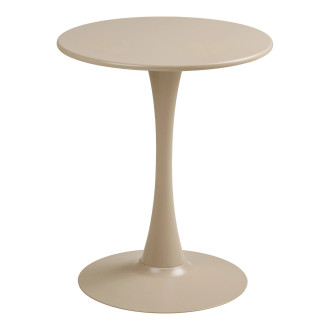Stół metalowy okrągły na jednej nodze Meira 60cm taupe Intesi