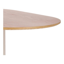 Stół owalny z ryflowaną nogą Maxim 120x70cm dąb naturalny / czarny Intesi