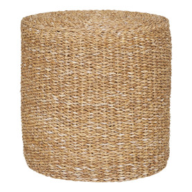 Pufa pleciona boho z trawy morskiej Rivera 40cm Intesi