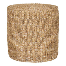 Pufa pleciona boho z trawy morskiej Rivera 40cm Intesi