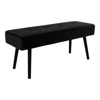 Ławka welurowa Skiby 100cm czarna Intesi