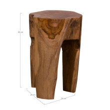 Stołek z drewna tekowego Rose 26cm Intesi