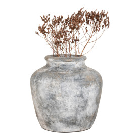Wazon ceramiczny Santo 30cm jasny szary Intesi