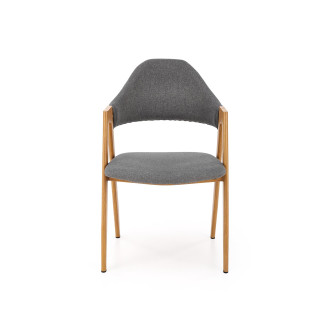 Krzesło Elbo K344 Halmar: Skandynawski design w szarym kolorze