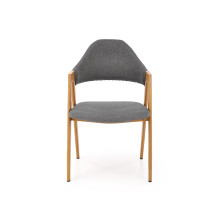 Krzesło Elbo K344 Halmar: Skandynawski design w szarym kolorze