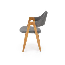 Krzesło Elbo K344 Halmar: Skandynawski design w szarym kolorze