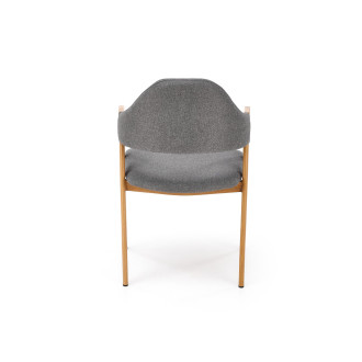 Krzesło Elbo K344 Halmar: Skandynawski design w szarym kolorze