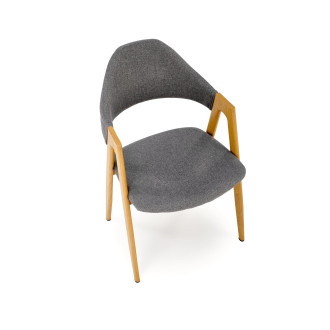 Krzesło Elbo K344 Halmar: Skandynawski design w szarym kolorze