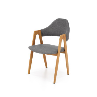 Krzesło Elbo K344 Halmar: Skandynawski design w szarym kolorze