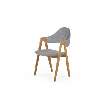 Krzesło Elbo K344 Halmar: Skandynawski design w szarym kolorze
