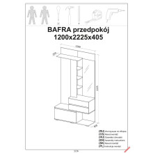 Zestaw do przedpokoju Bafra | Halmar | Przestronne meble