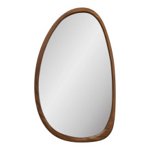 Lustro o organicznym kształcie Luxon 64,5x38,5cm brązowe House Nordic