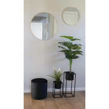 Zestaw 2 kwietników metalowych stojących  Marla czarny House Nordic