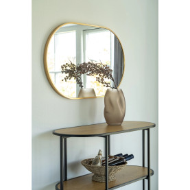 Lustro owalne w złotej ramie Madrid 50x80cm House Nordic