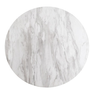 Stół okrągły na jednej nodze Bolzano 70cm imitacja marmuru / złoty House Nordic