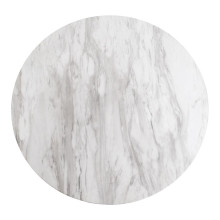 Stół okrągły na jednej nodze Bolzano 70cm imitacja marmuru / złoty House Nordic