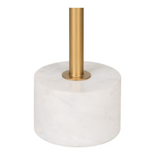 Mosiężny stolik pomocniczy okrągły na marmurowej podstawie Lecco 41cm House Nordic