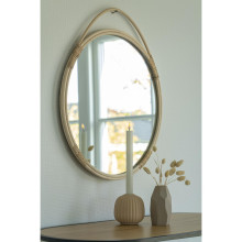 Lustro okrągłe rattanowe Malo 50cm House Nordic