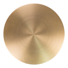Mosiężny stolik pomocniczy okrągły na marmurowej podstawie Lecco 51cm House Nordic