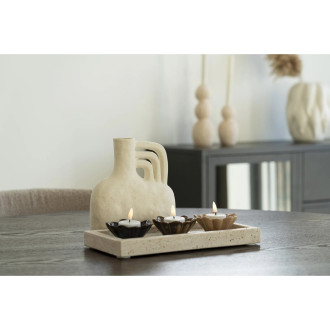 Wazon ceramiczny boho-japandni beżowy House Nordic