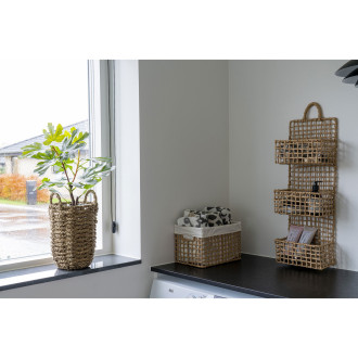 Półka ścienna boho z 3 koszyczkami Sines 70x25cm House Nordic