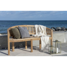 Ławka ogrodowa z drewna tekowego w kształcie nerki Boca 150cm House Nordic