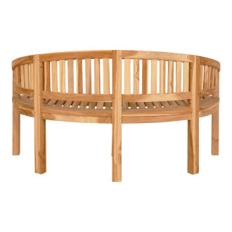 Ławka ogrodowa z drewna tekowego w kształcie nerki Boca 150cm House Nordic