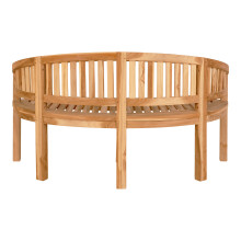 Ławka ogrodowa z drewna tekowego w kształcie nerki Boca 150cm House Nordic