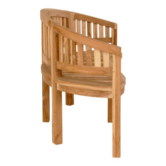Ławka ogrodowa z drewna tekowego w kształcie nerki Boca 150cm House Nordic
