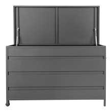 Skrzynia ogrodowa Cassis 450L 130x60x75cm szara House Nordic