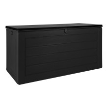 Skrzynia ogrodowa Dubrovni 680L 146,5x71cm czarna House Nordic